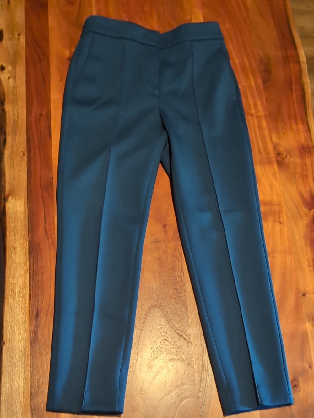 Ann Taylor Factory Teal Straight-Leg Dress Pants